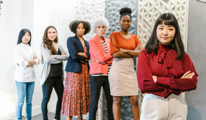 Leaders in a boardroom discussion